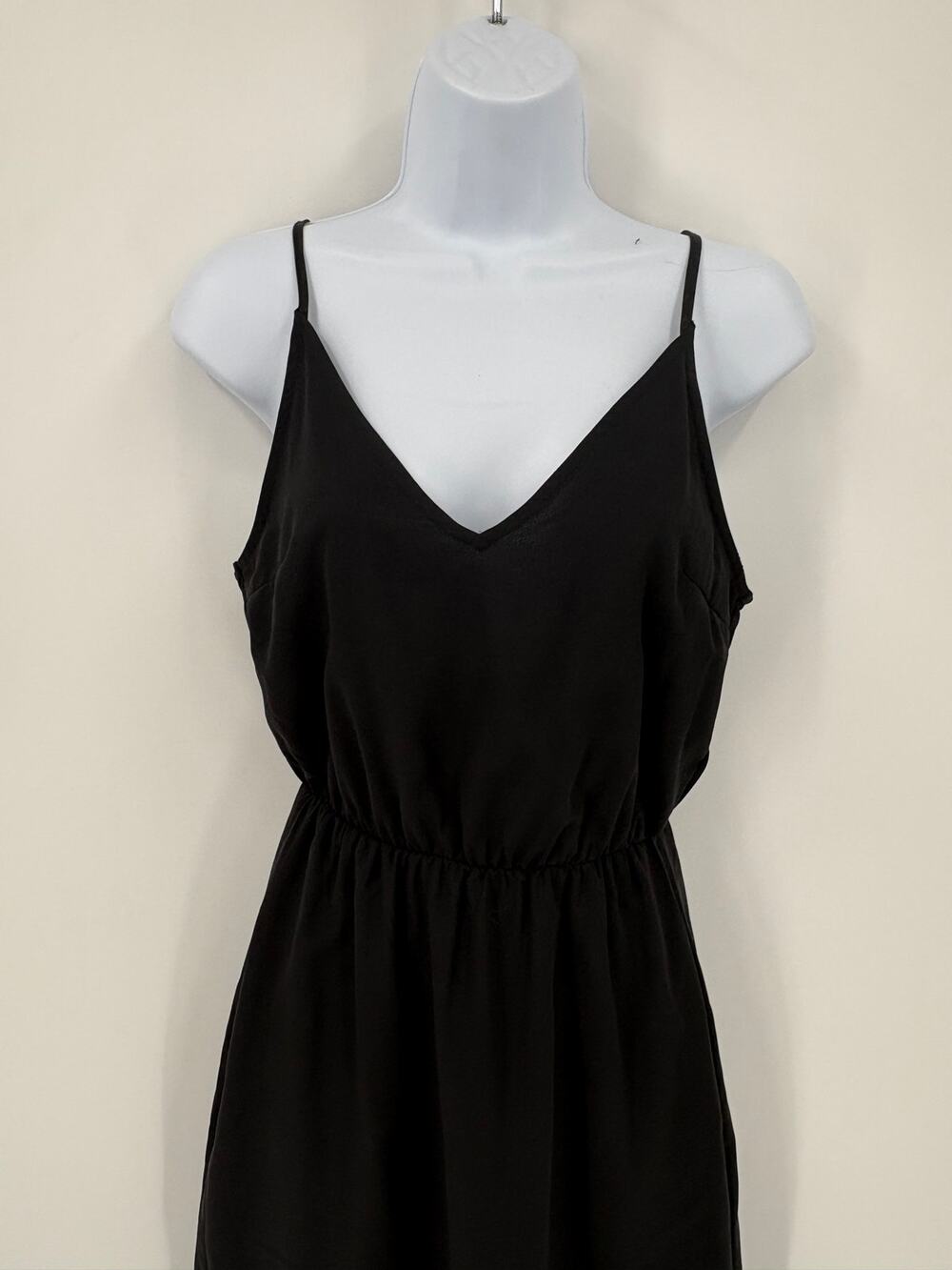 H&M Divided Black Spaghetti Strap Midi Dress – Size 4